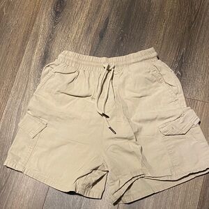 Woman's Tan Cargo Shorts